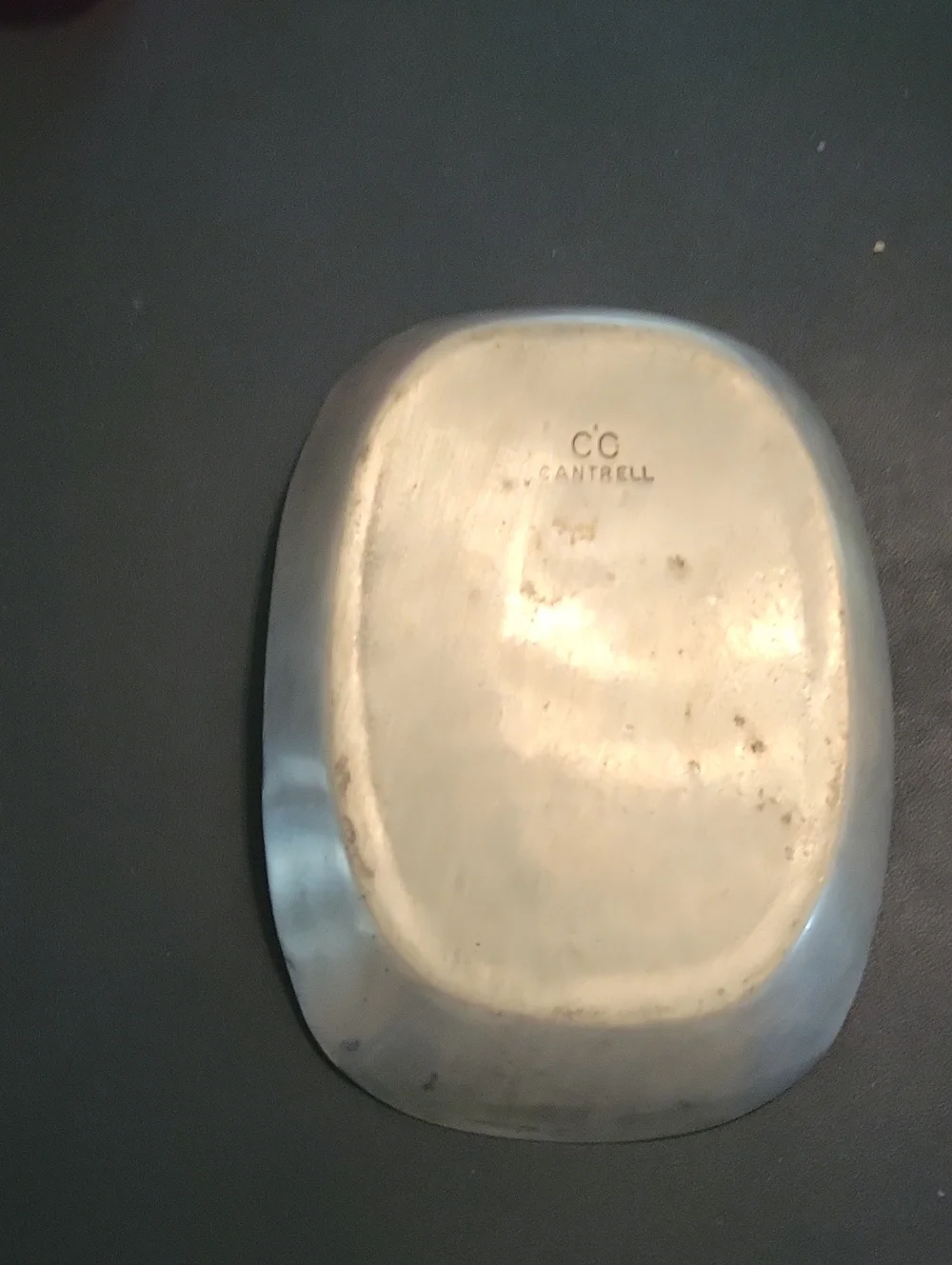 Vintage CC Cantrell Pewter Bread Dish